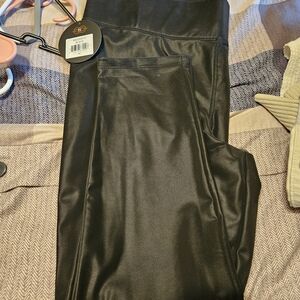 Black Faux Leather Leggings